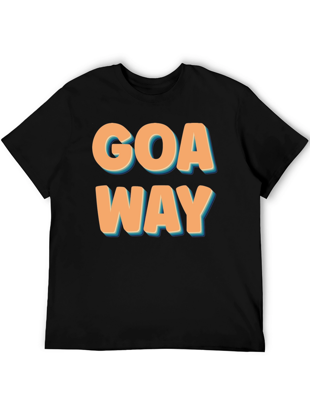 Goa Way Retro Graphic Tee - Black T-Shirt