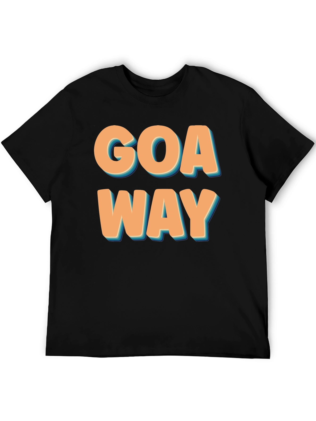 Goa Way Retro Graphic Tee - Black T-Shirt