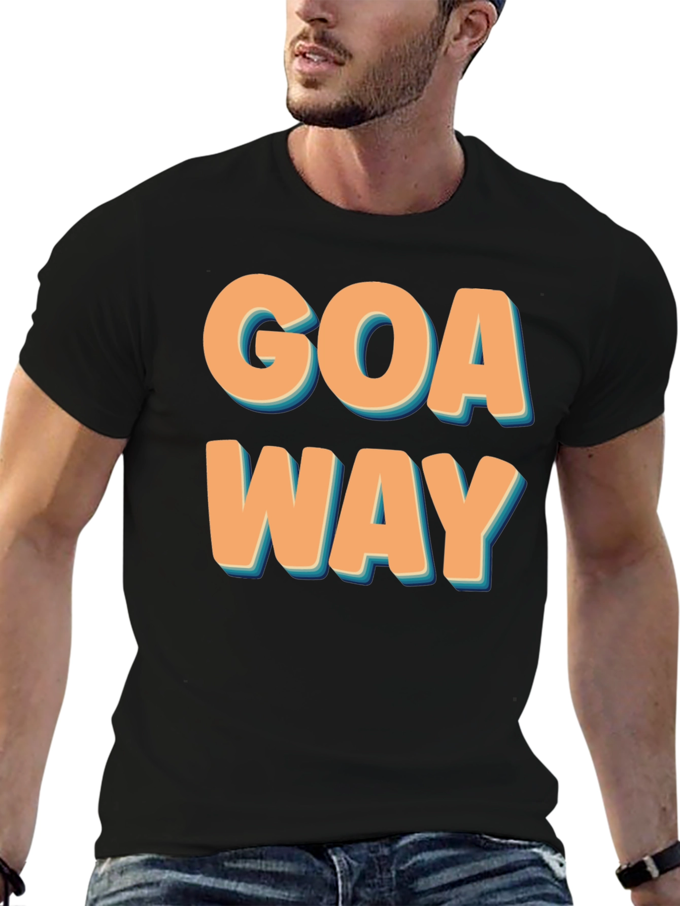 Goa Way Retro Graphic Tee - Black T-Shirt