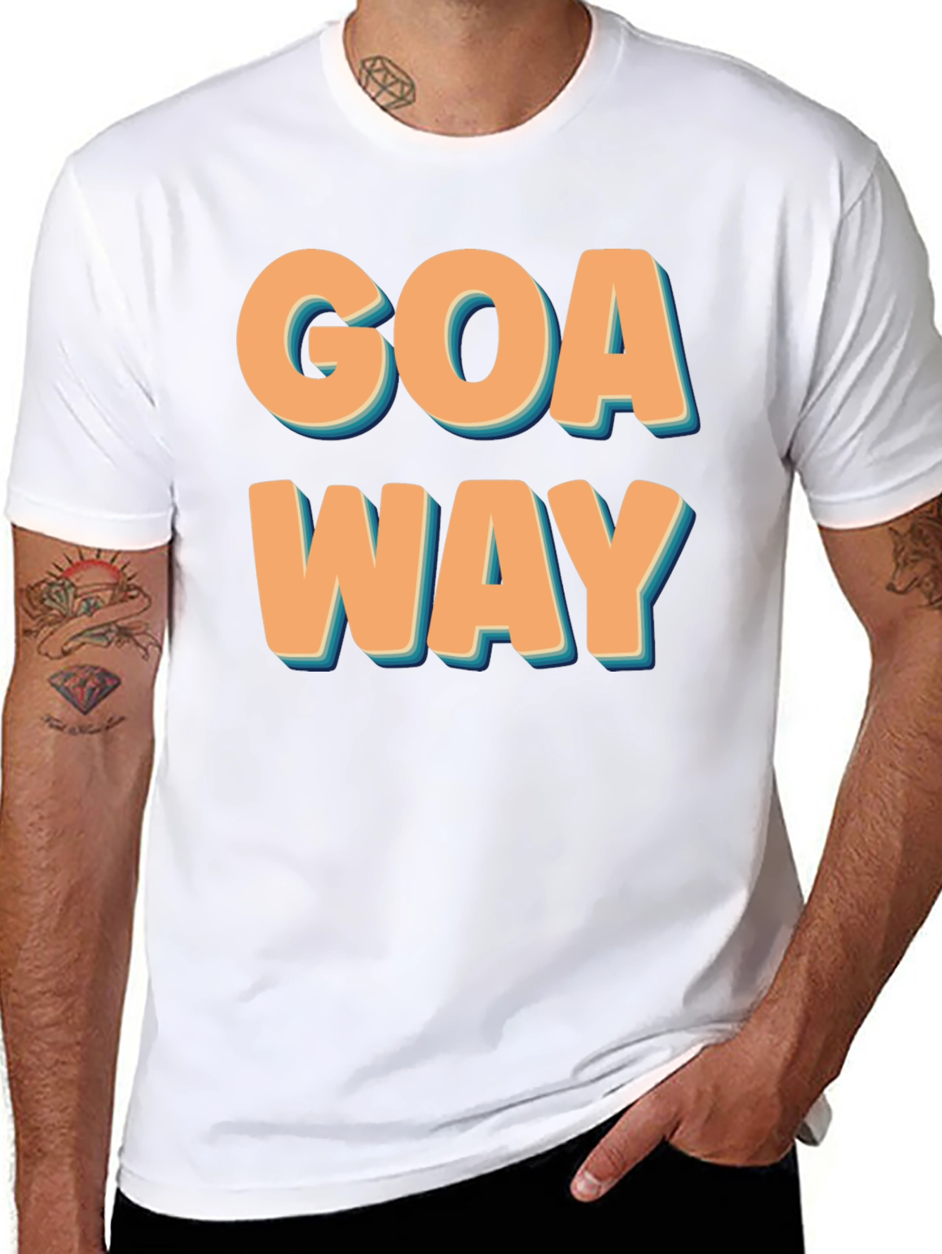 Goa Way Retro Graphic Tee - Black T-Shirt