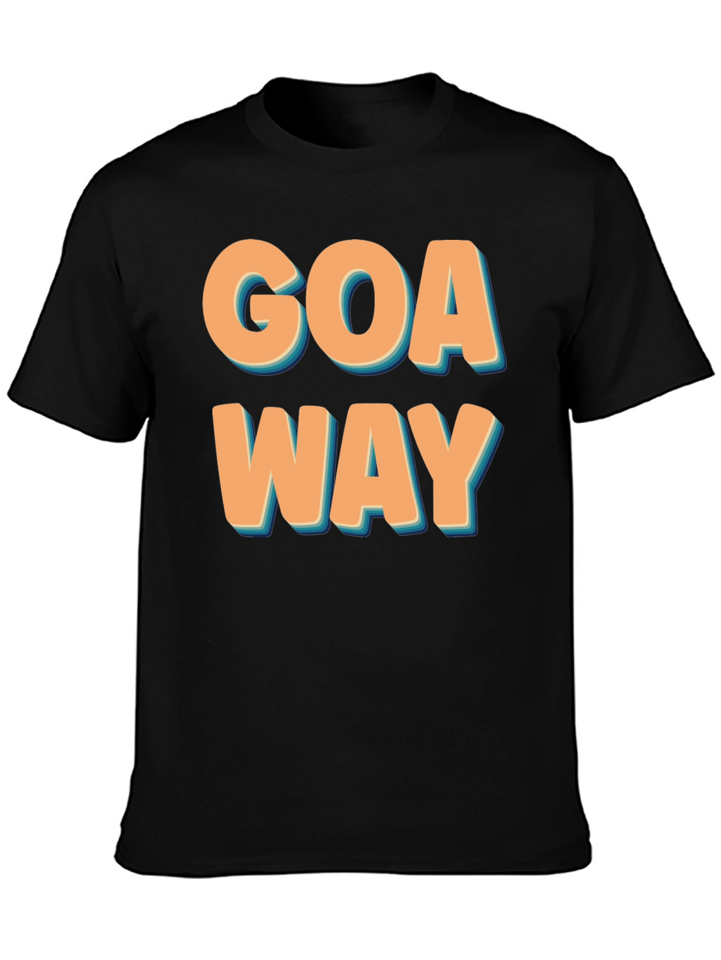 Goa Way Retro Graphic Tee - Black T-Shirt