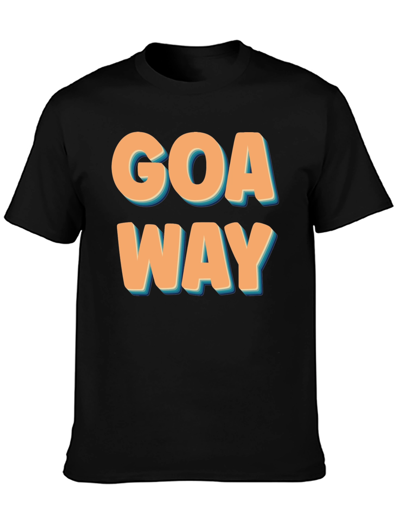 Goa Way Retro Graphic Tee - Black T-Shirt