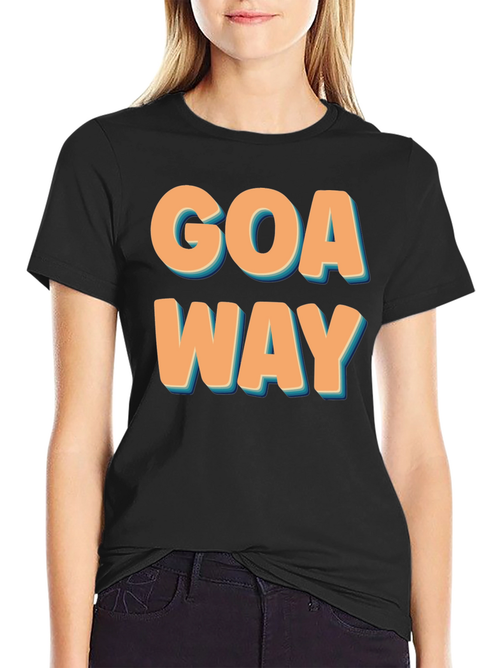Goa Way Retro Graphic Tee - Black T-Shirt