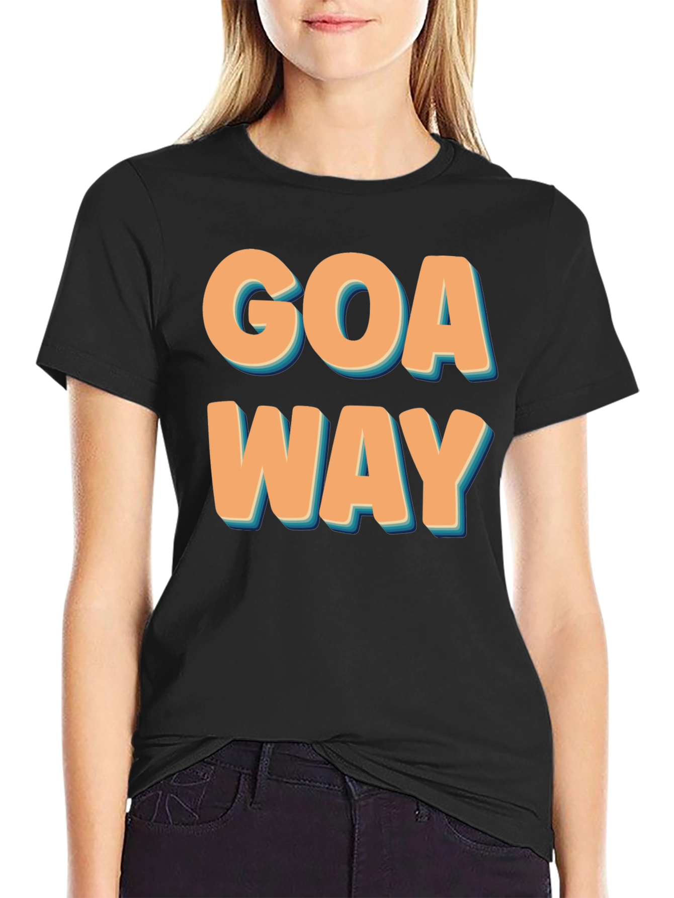 Goa Way Retro Graphic Tee - Black T-Shirt