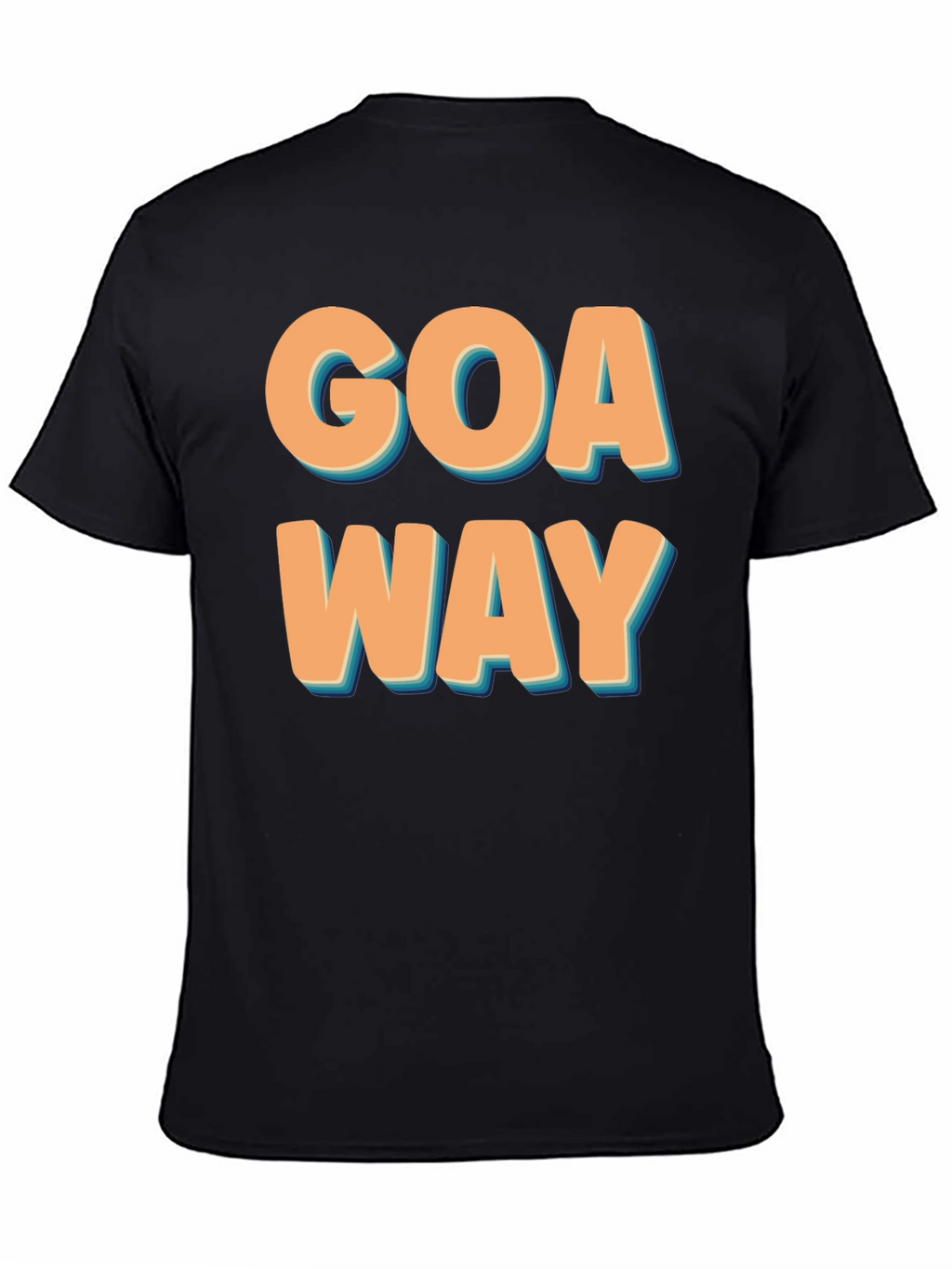 Goa Way Retro Graphic Tee - Black T-Shirt