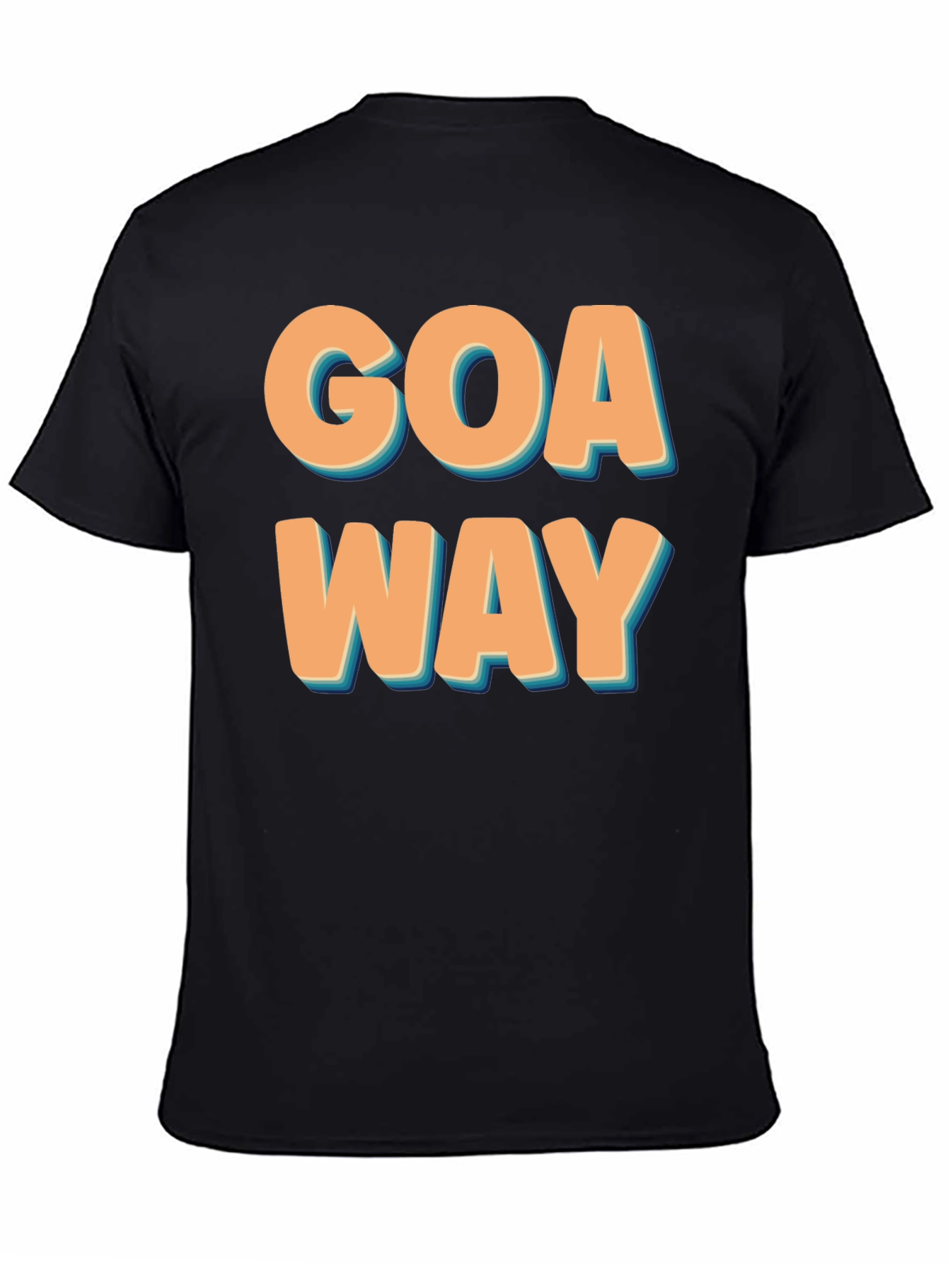 Goa Way Retro Graphic Tee - Black T-Shirt