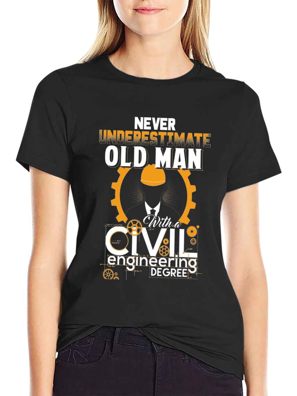 Civil Engineering Old Man T-Shirt