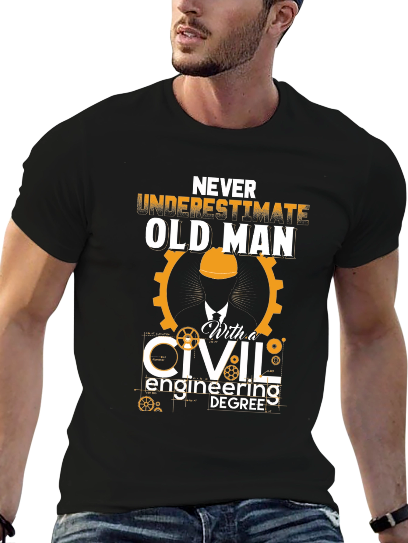 Civil Engineering Old Man T-Shirt