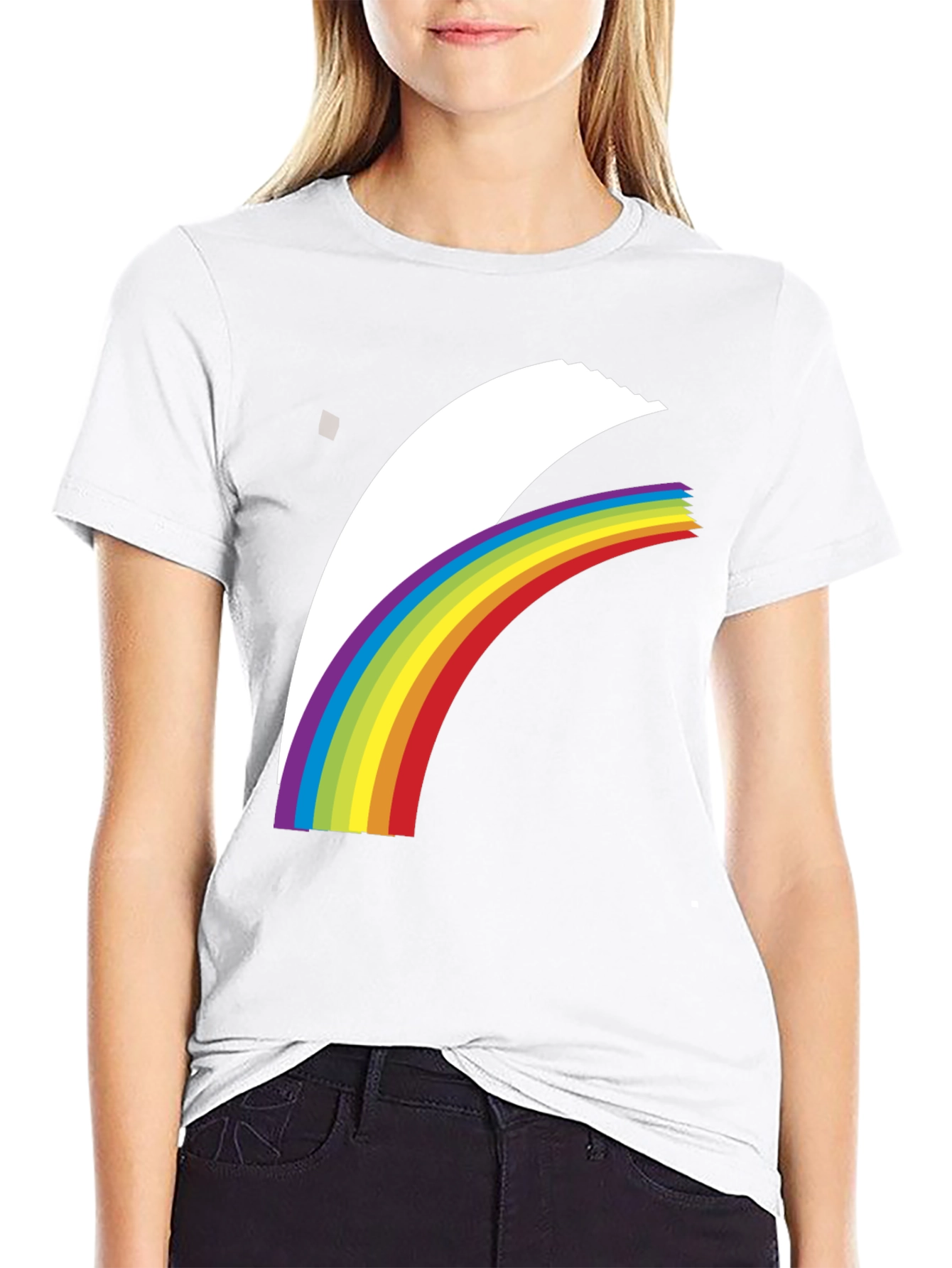 Rainbow Arch Graphic Black T-Shirt
