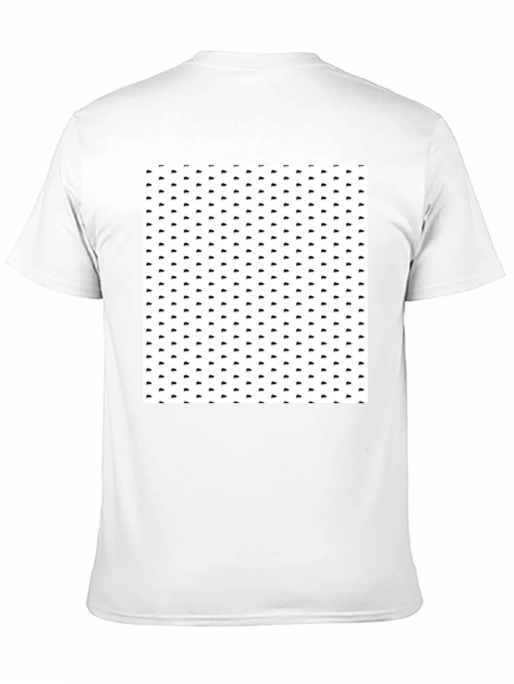 Patterned Black T-Shirt for Men