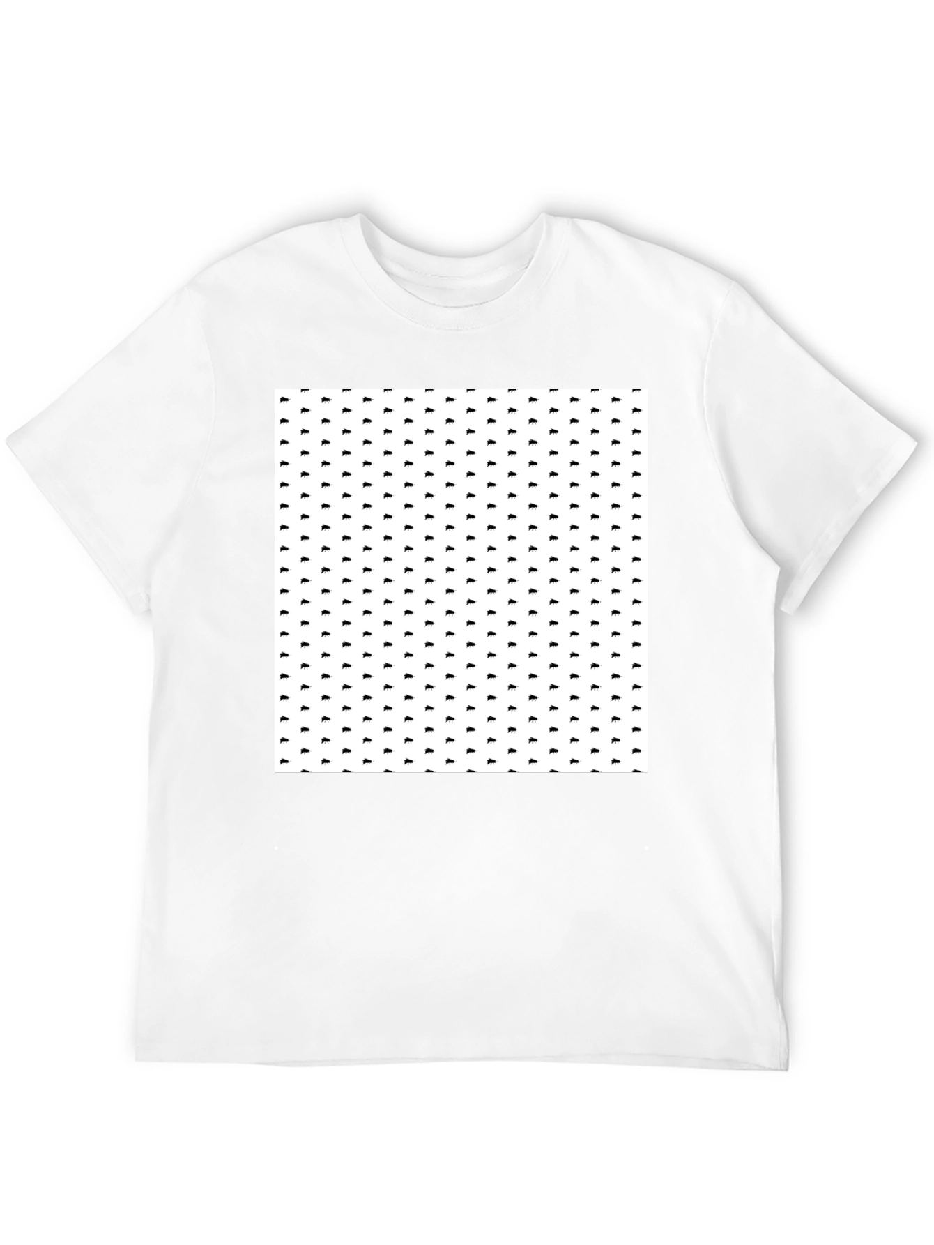 Patterned Black T-Shirt for Men