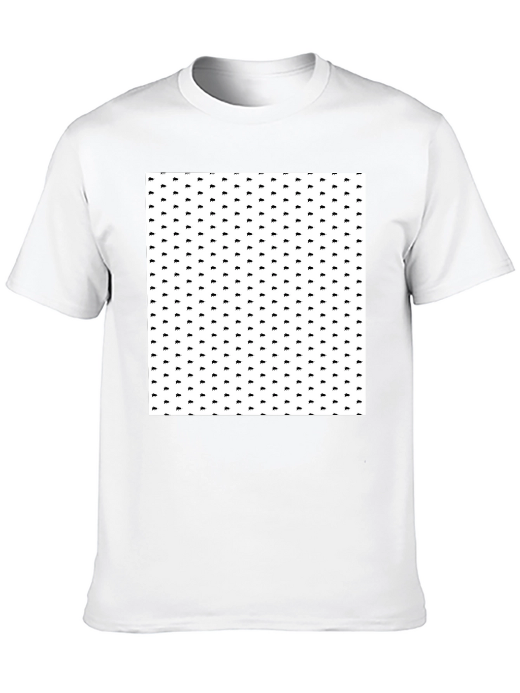 Patterned Black T-Shirt for Men