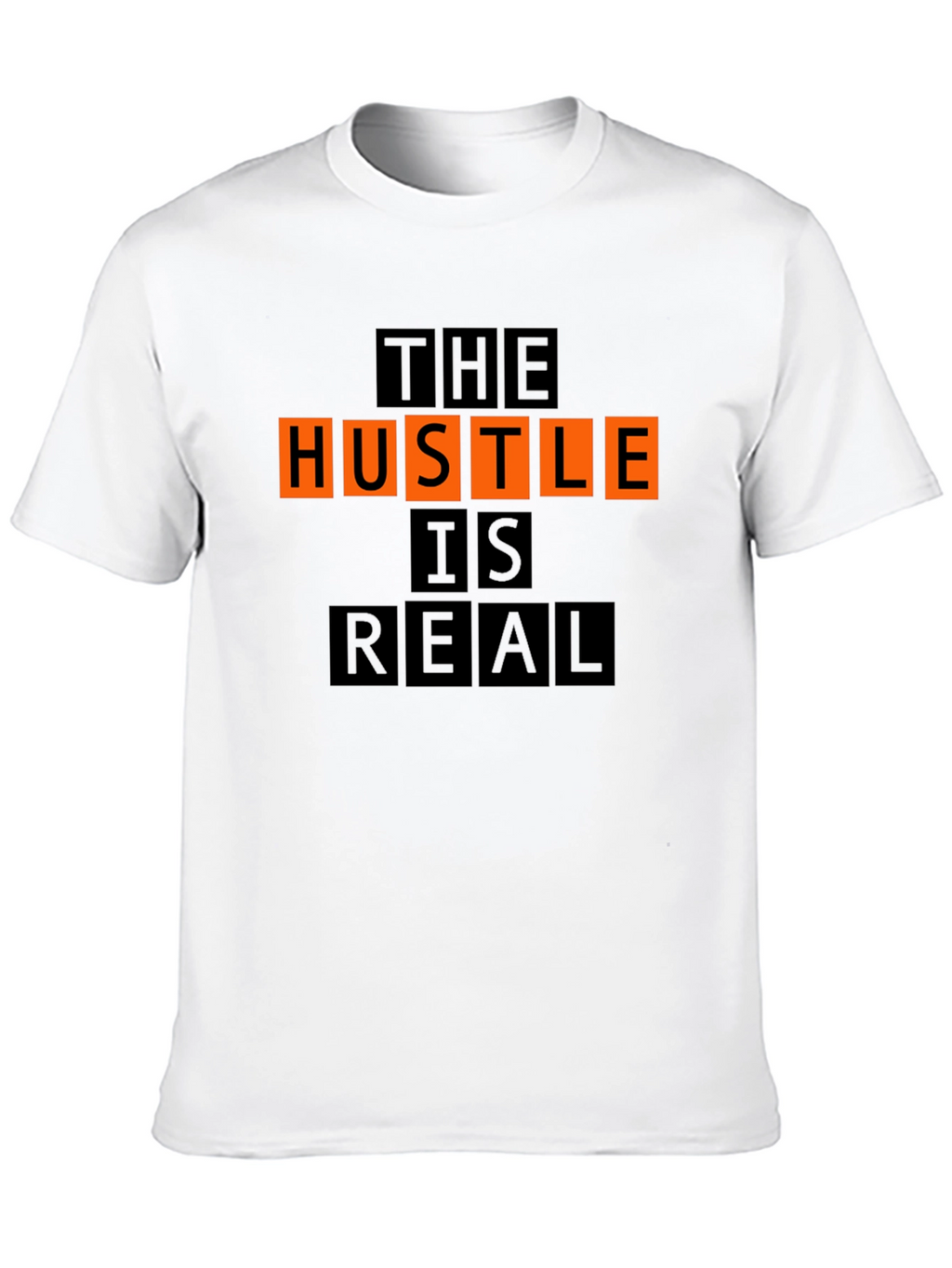 The Hustle is Real Graphic Black T-Shirt