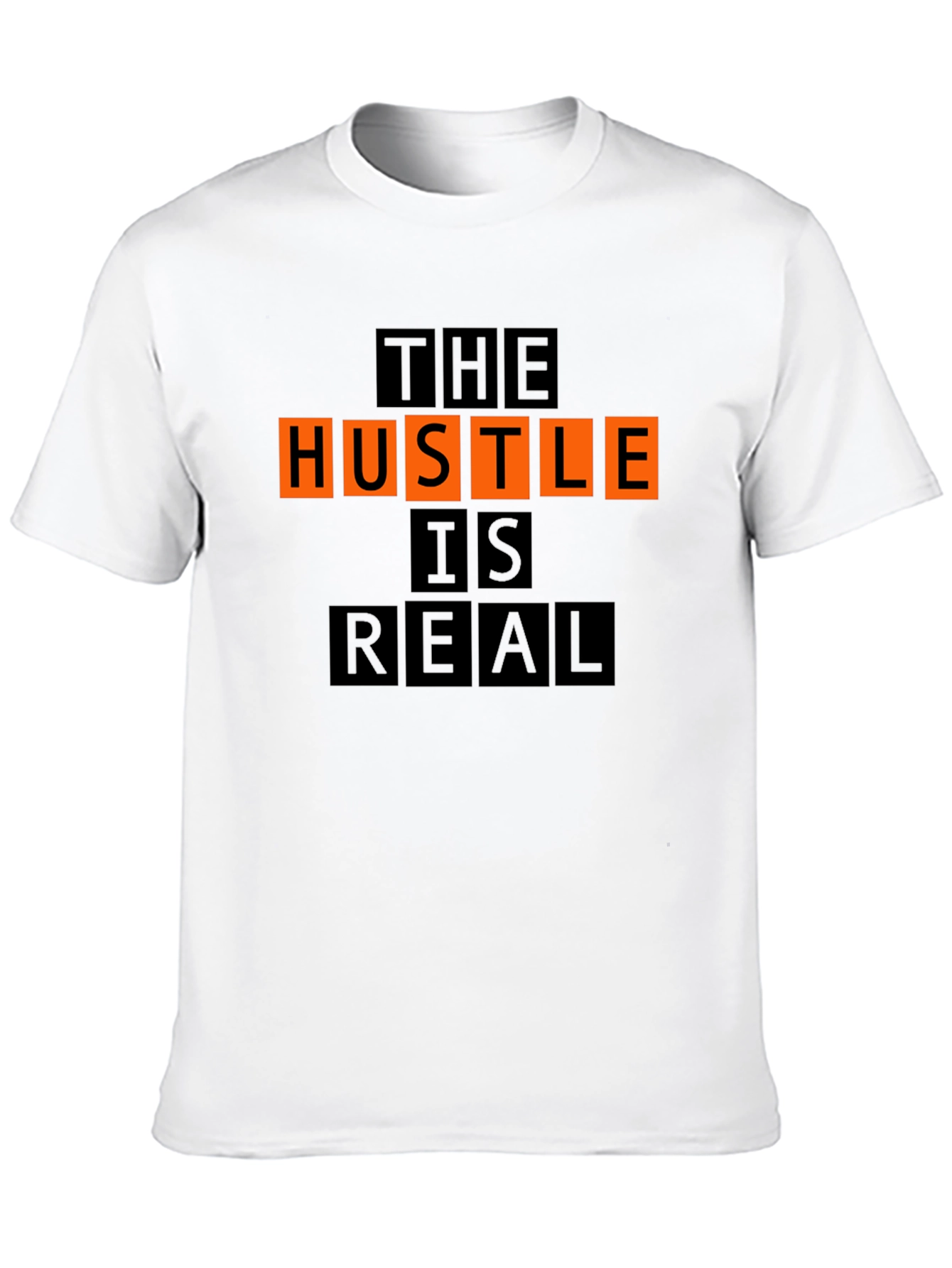The Hustle is Real Graphic Black T-Shirt