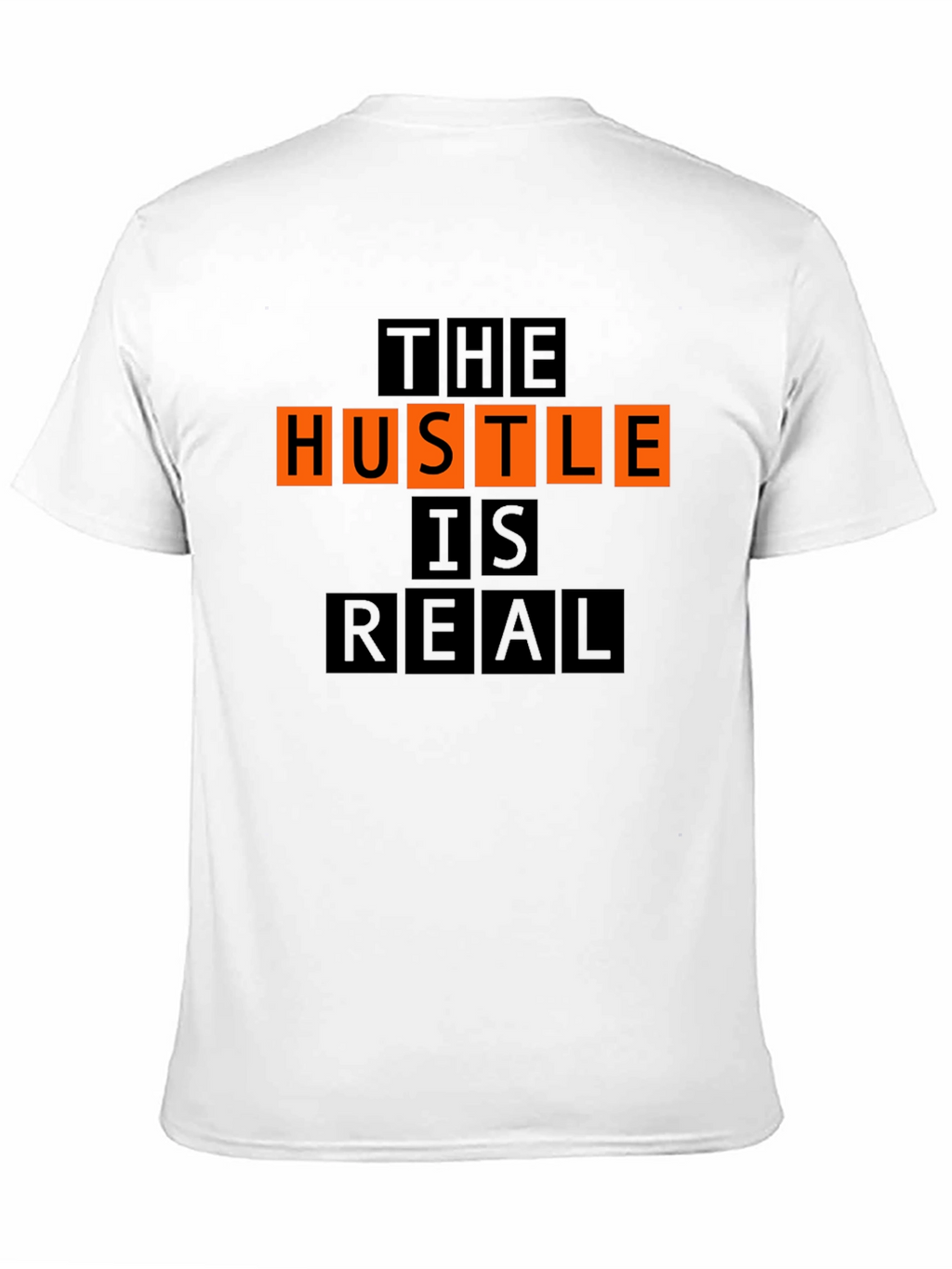 The Hustle is Real Graphic Black T-Shirt