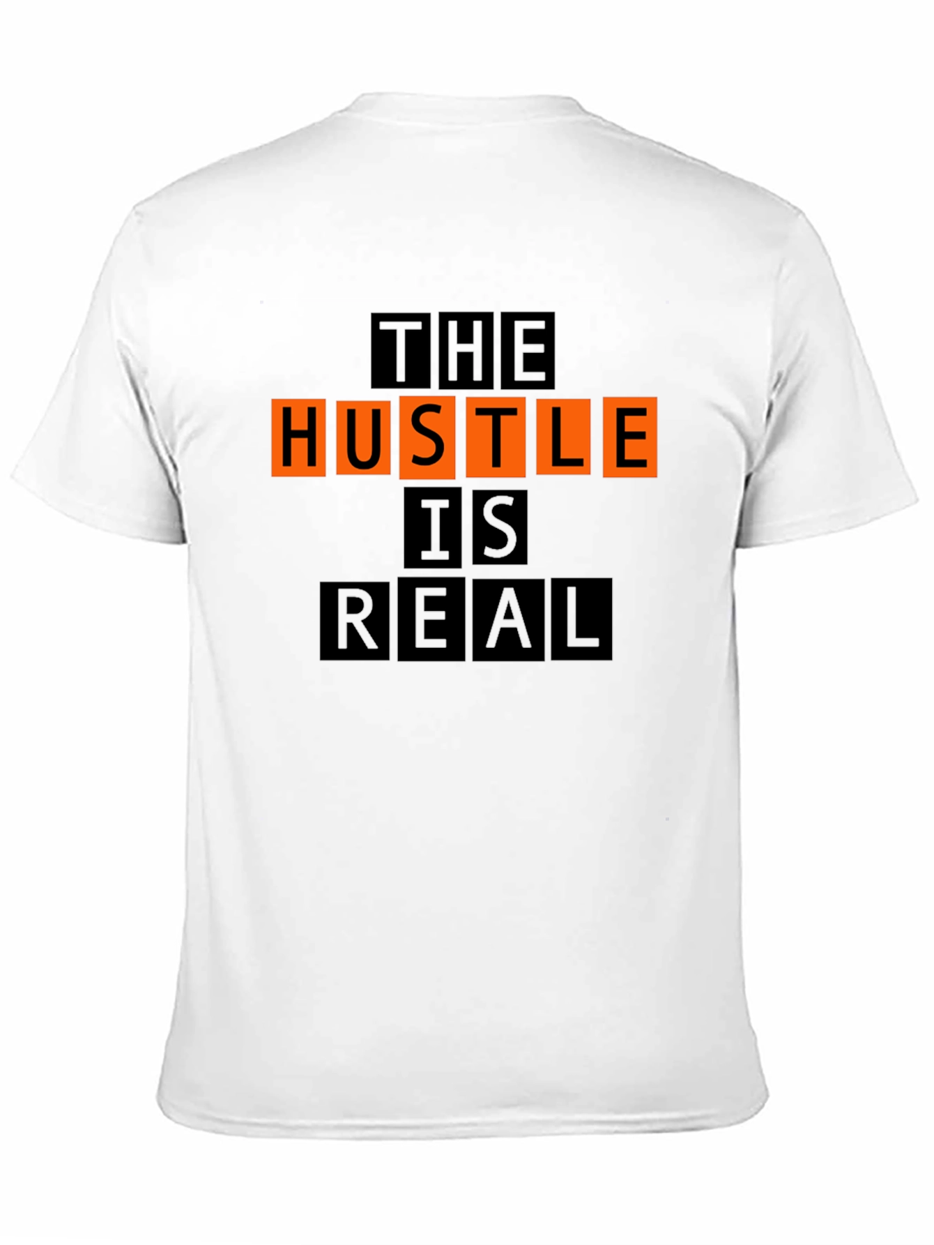 The Hustle is Real Graphic Black T-Shirt