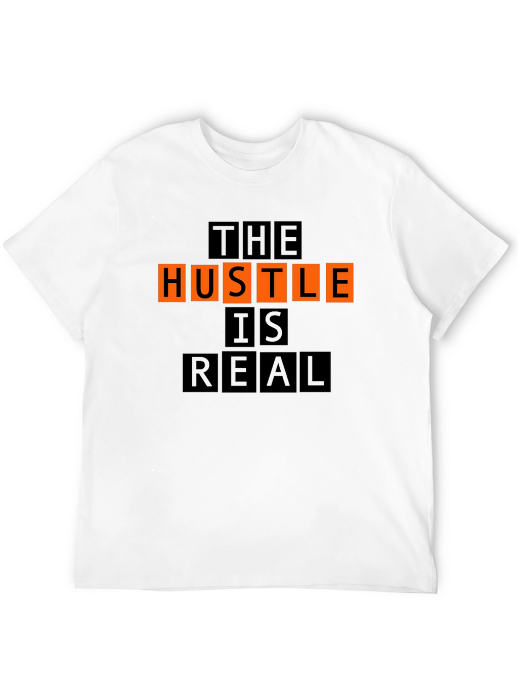 The Hustle is Real Graphic Black T-Shirt