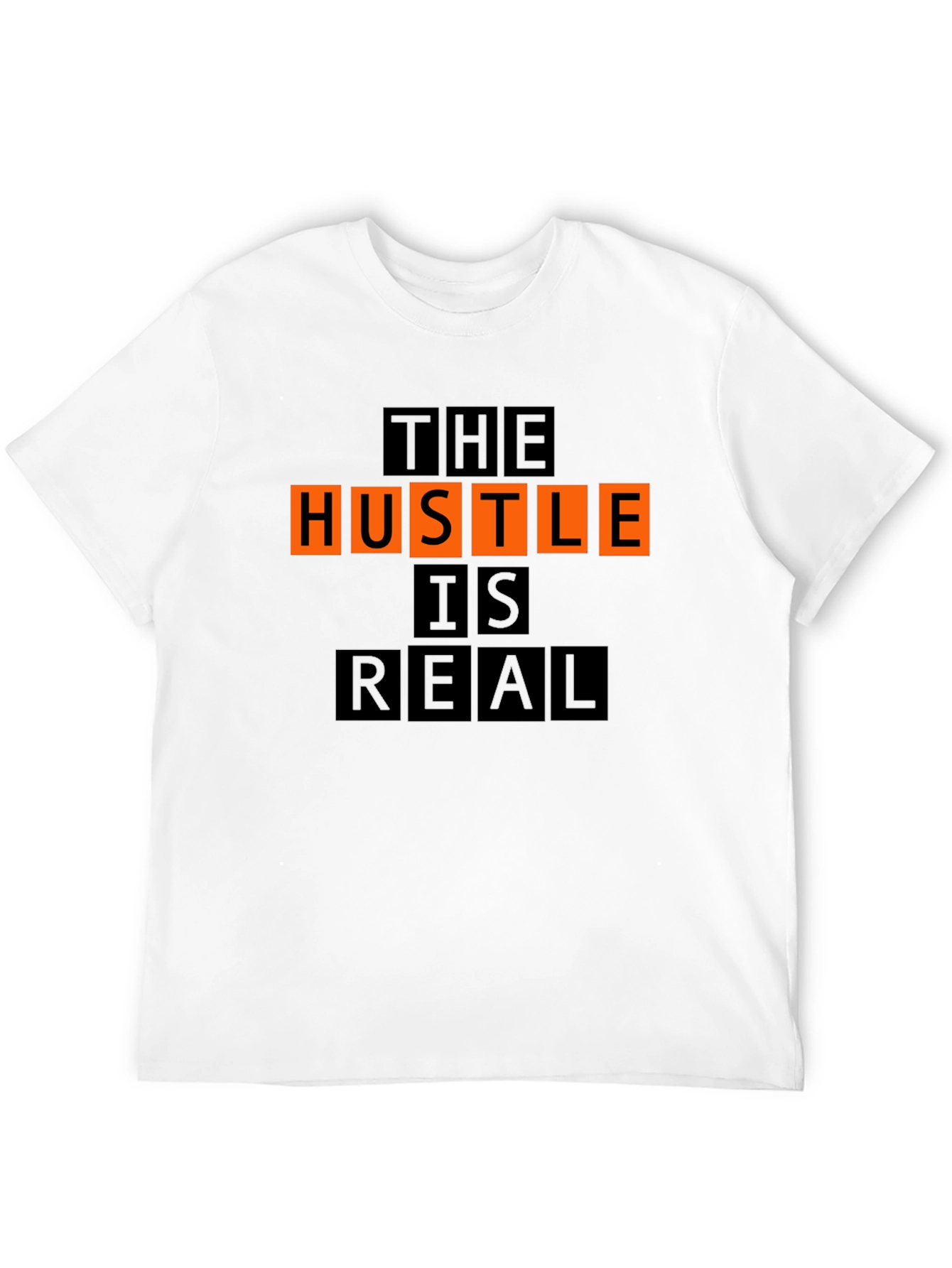 The Hustle is Real Graphic Black T-Shirt