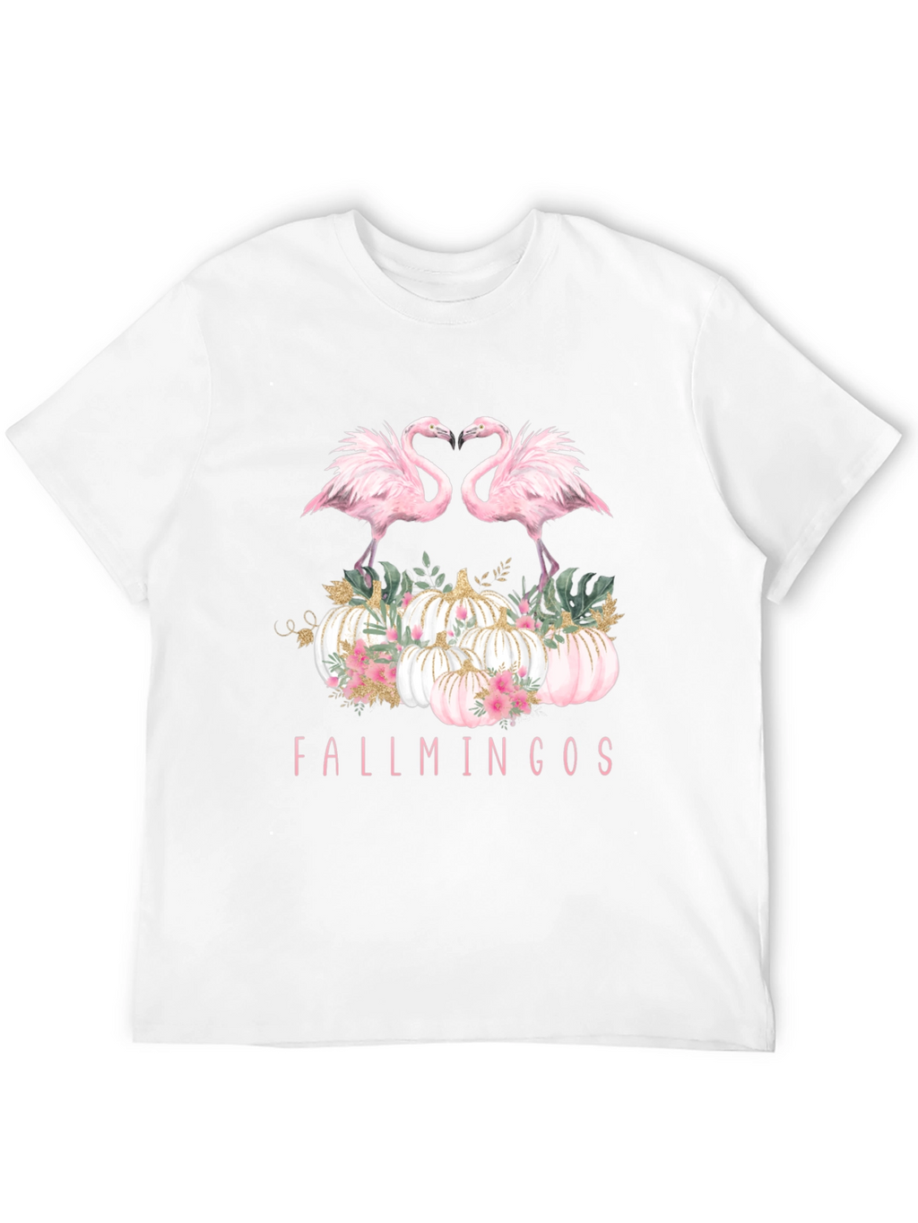Fallmingos Graphic Tee - Flamingo Pumpkin Shirt