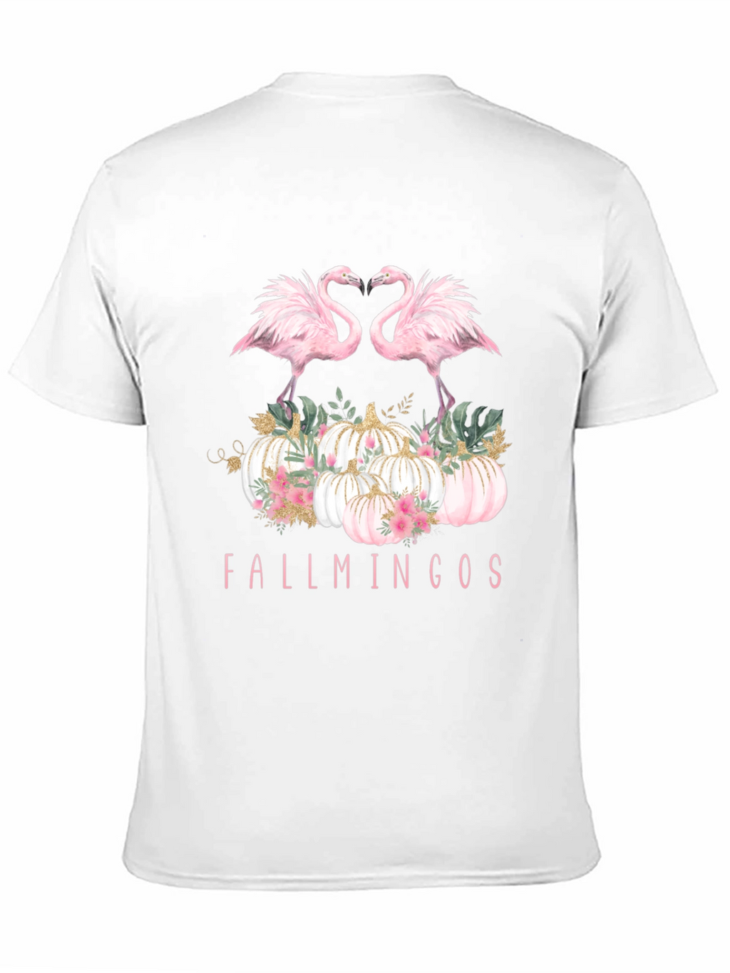 Fallmingos Graphic Tee - Flamingo Pumpkin Shirt