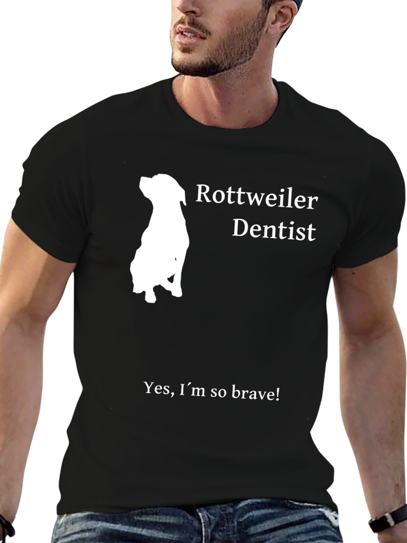 Rottweiler Dentist Brave Graphic T-Shirt
