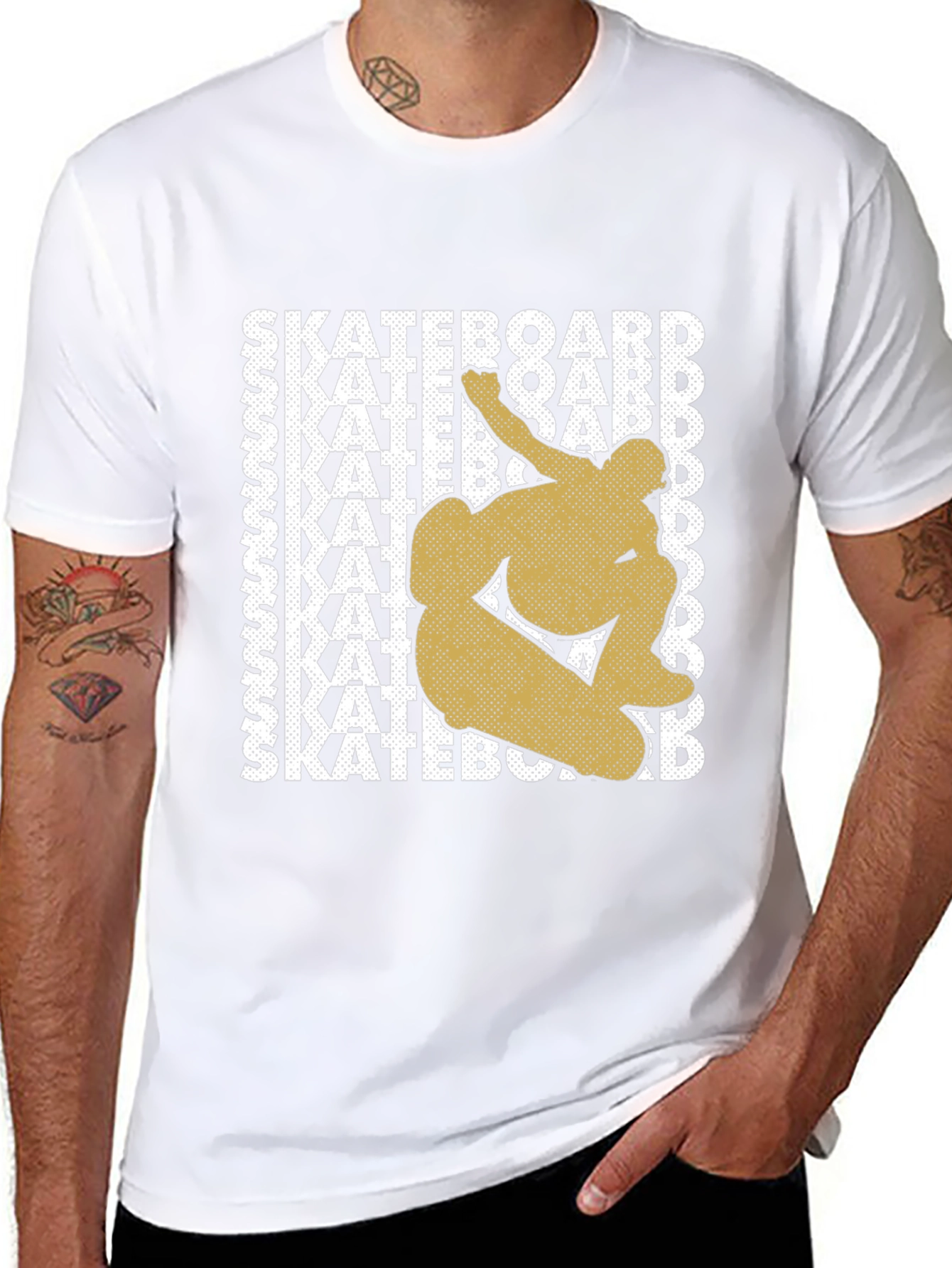 Skateboard Graphic Tee - Trendy Skater Style