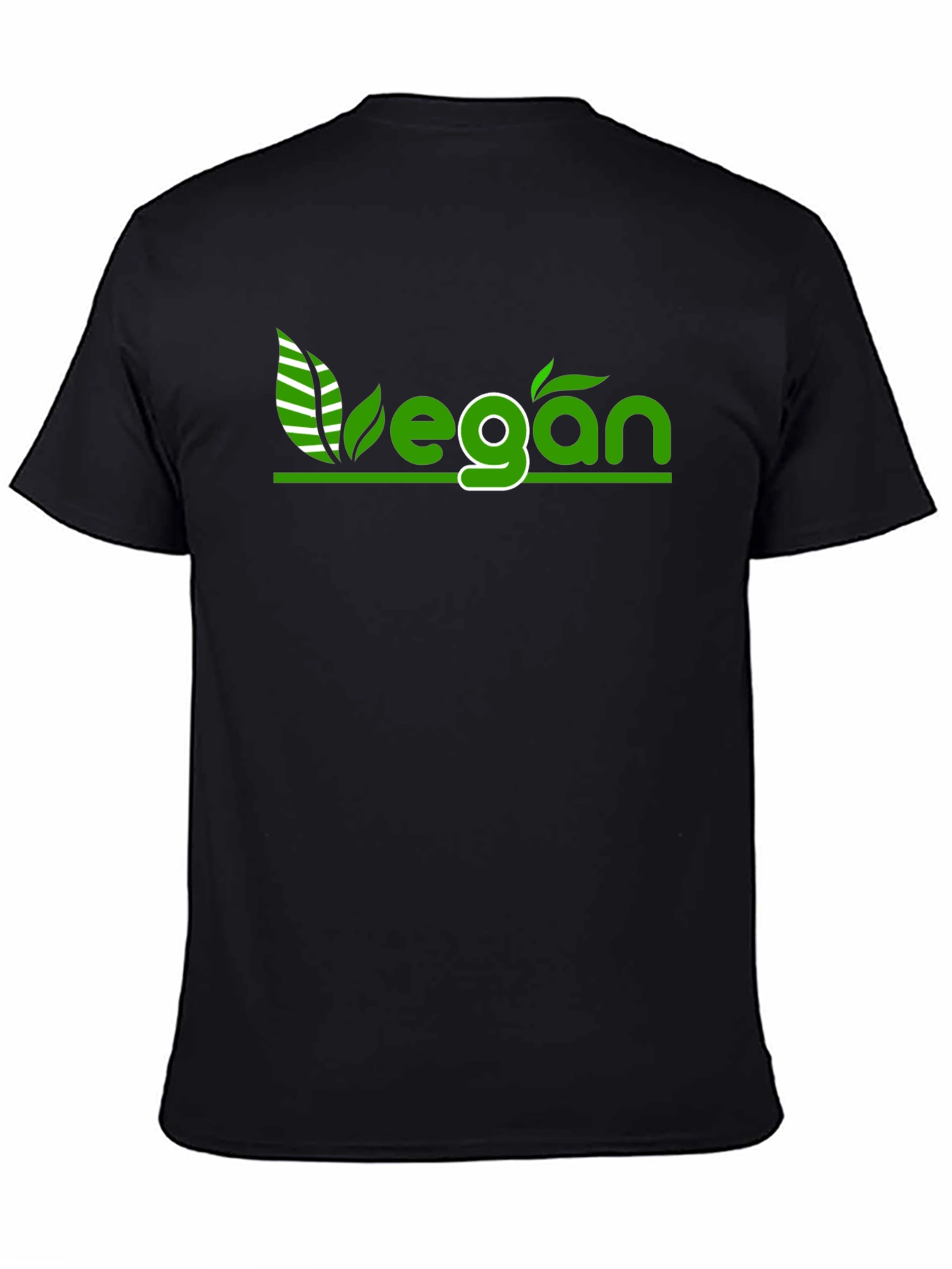 Vegan Graphic Tee - Black Cotton T-Shirt