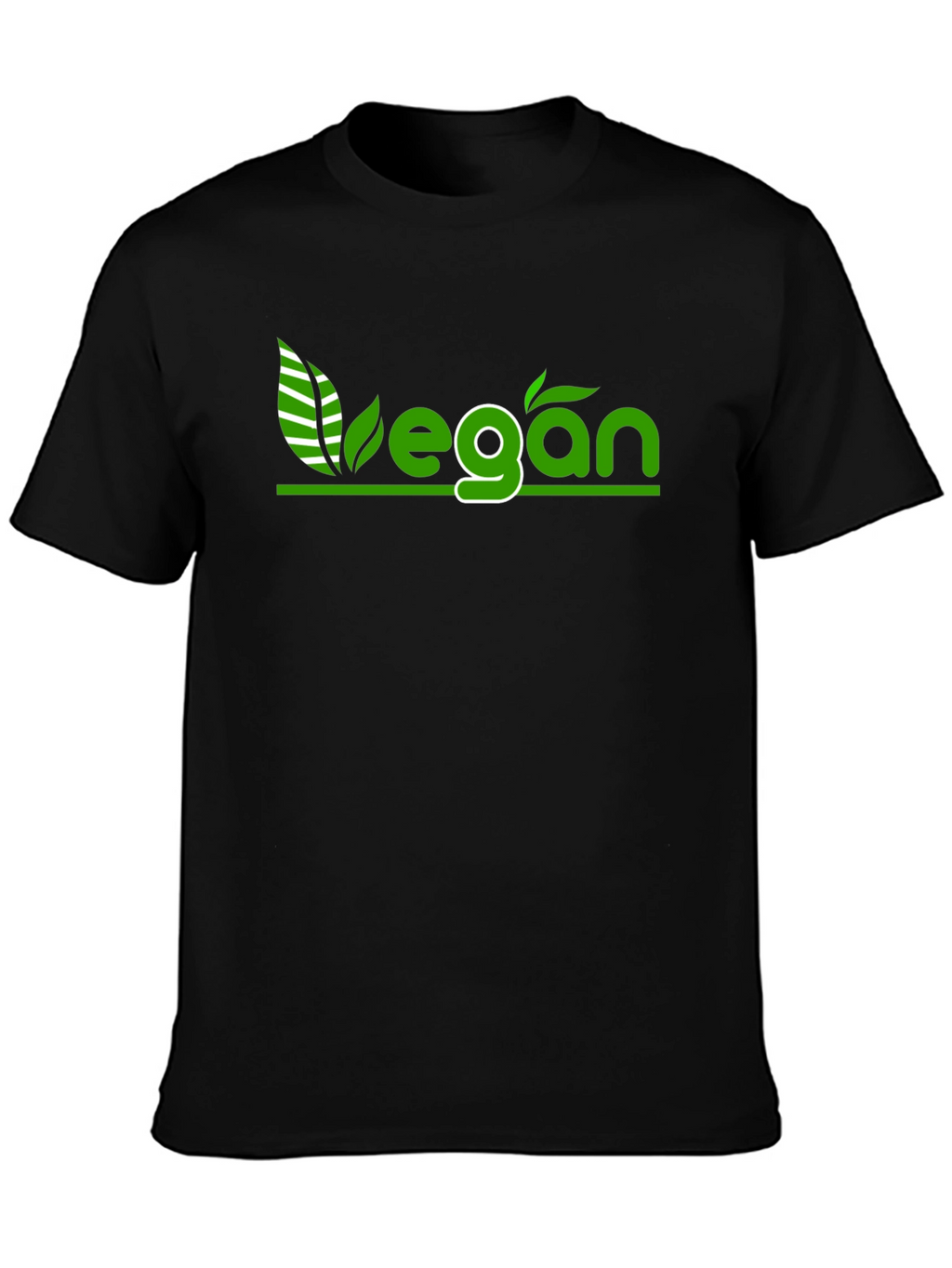 Vegan Graphic Tee - Black Cotton T-Shirt