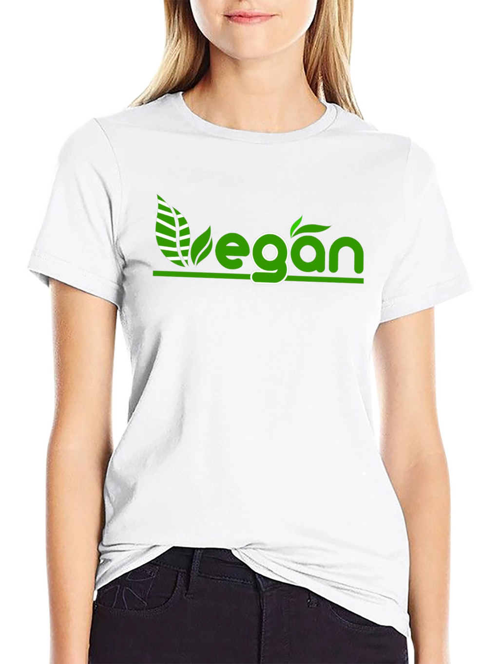 Vegan Graphic Tee - Black Cotton T-Shirt