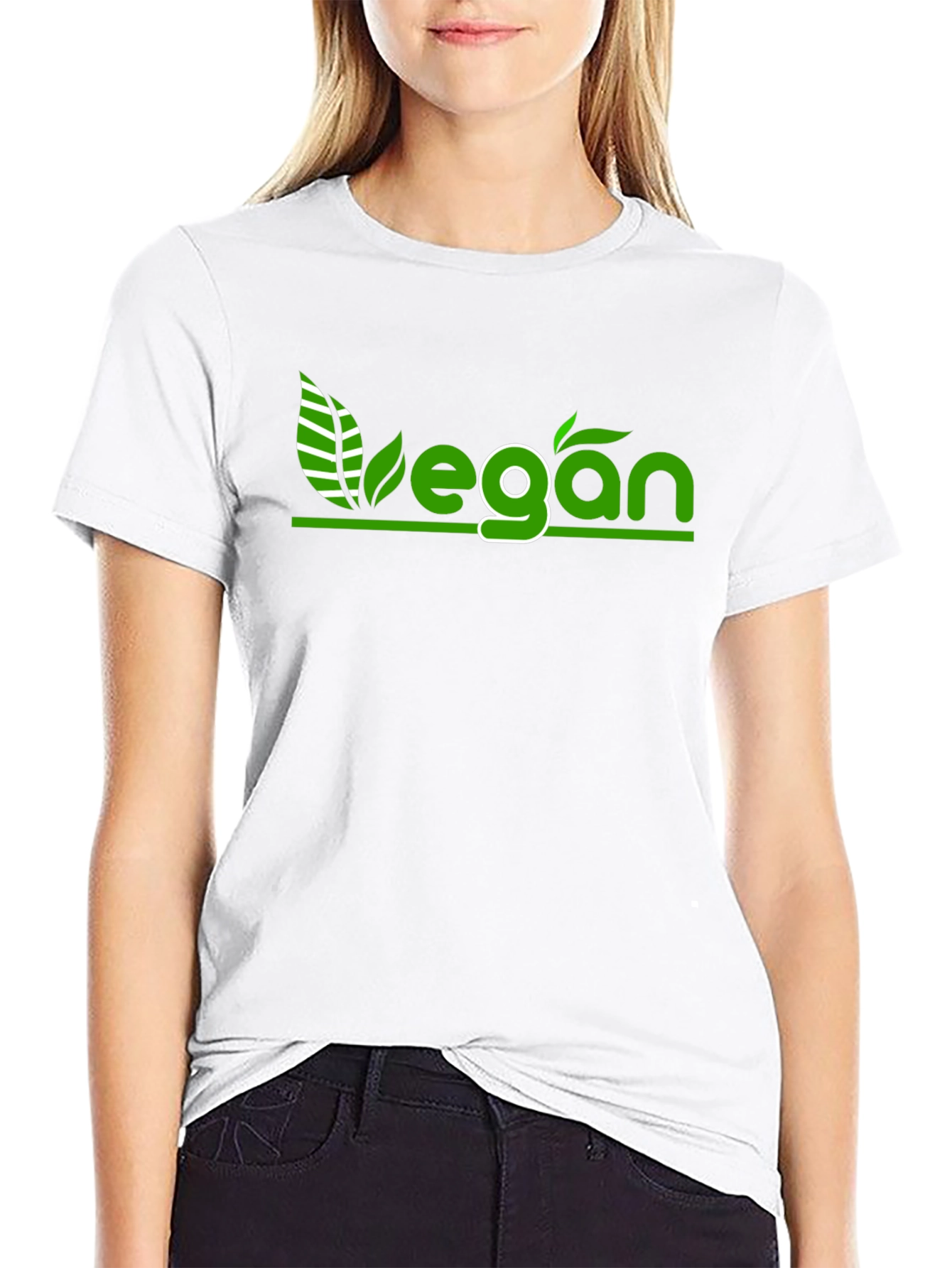 Vegan Graphic Tee - Black Cotton T-Shirt