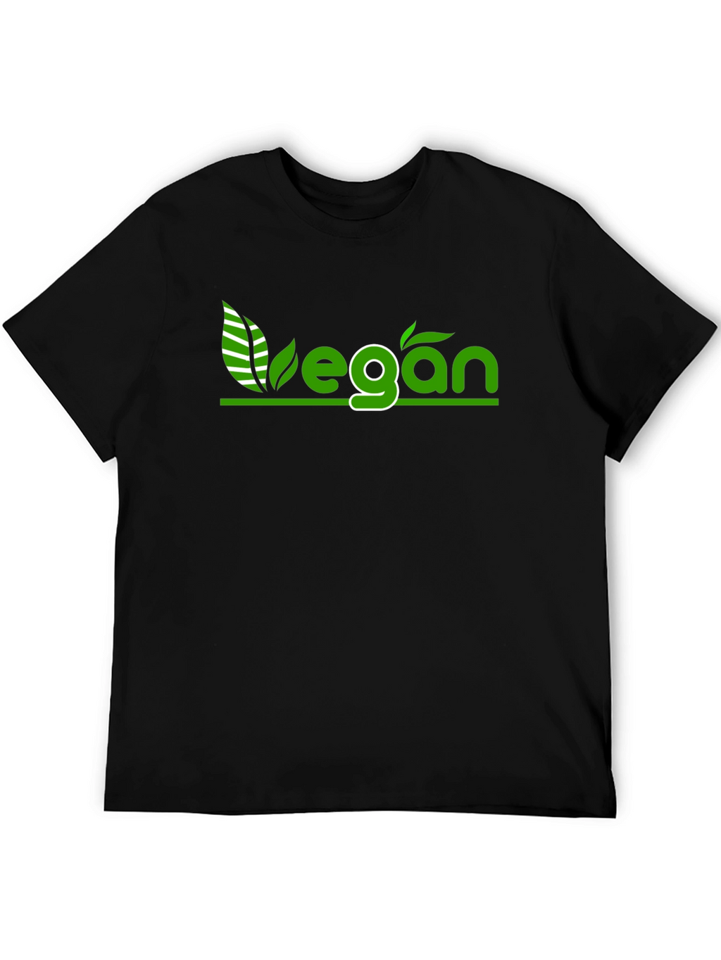 Vegan Graphic Tee - Black Cotton T-Shirt