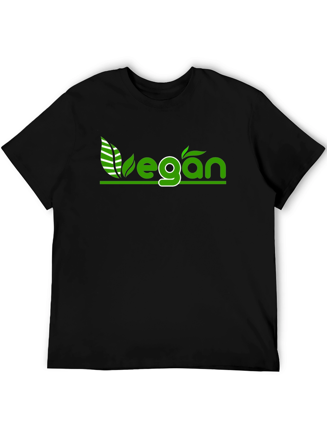 Vegan Graphic Tee - Black Cotton T-Shirt