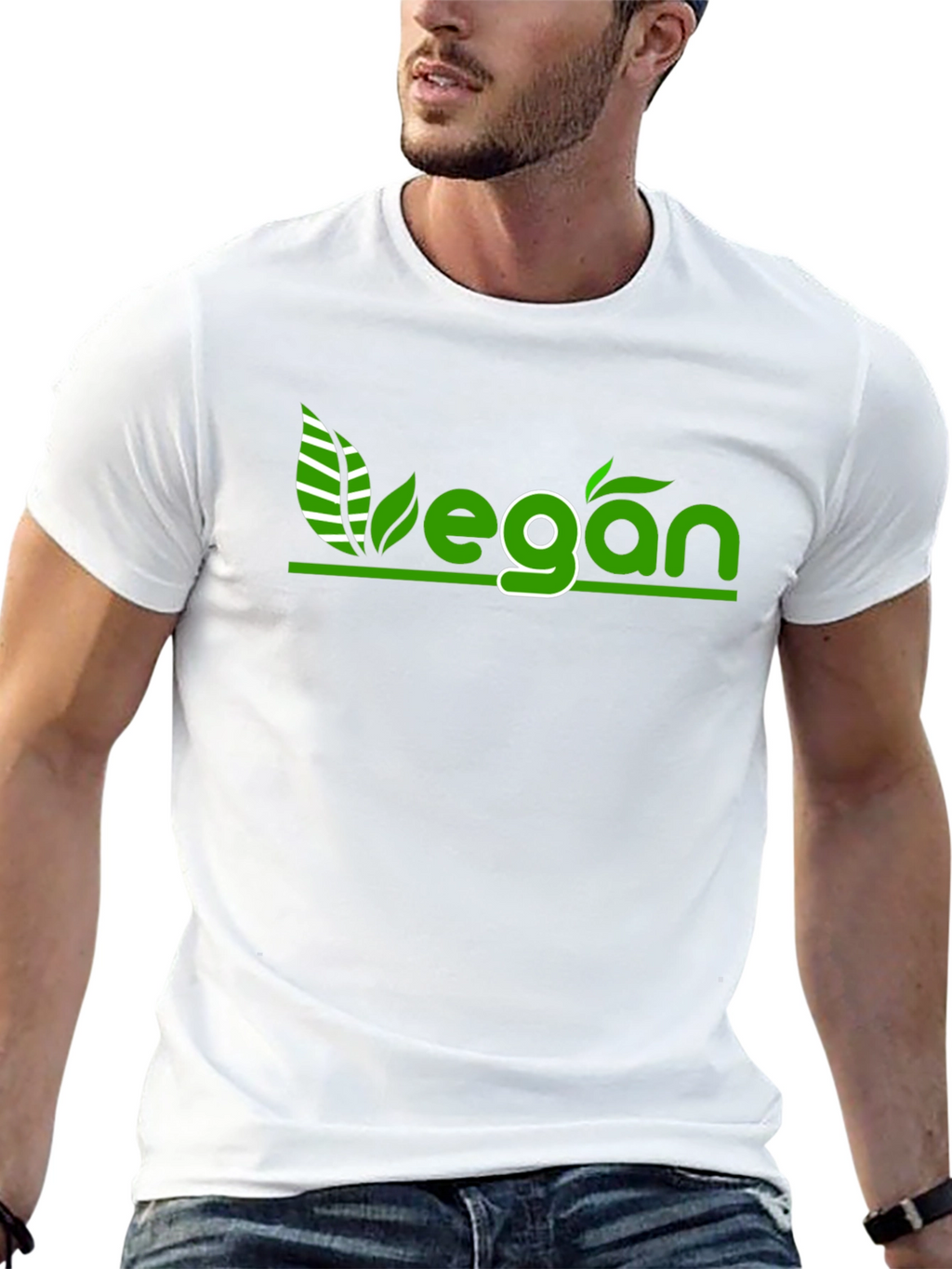Vegan Graphic Tee - Black Cotton T-Shirt