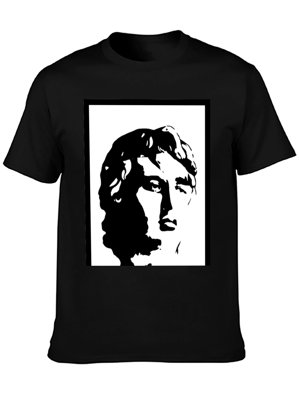 Statue Head Graphic Black T-Shirt