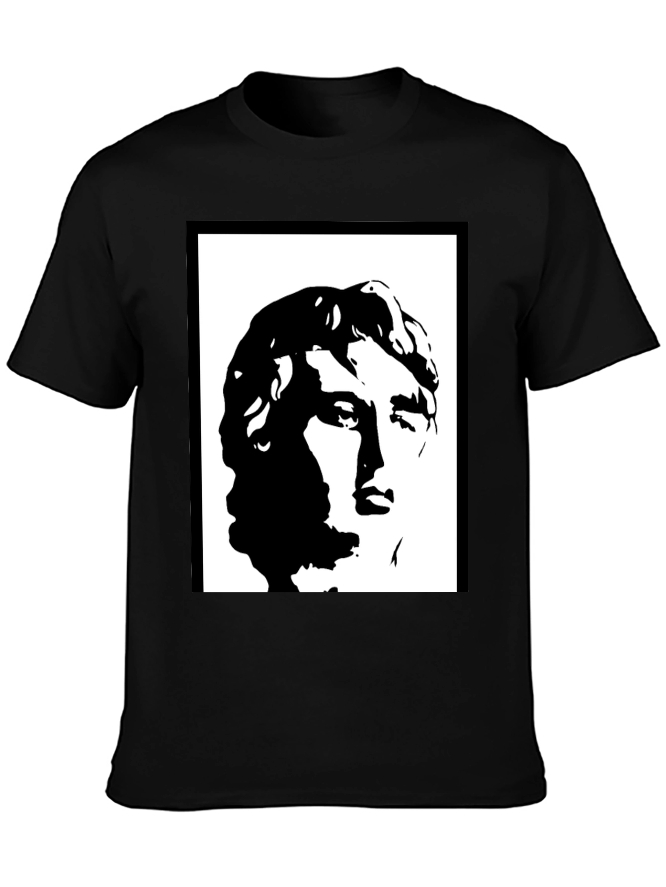 Statue Head Graphic Black T-Shirt