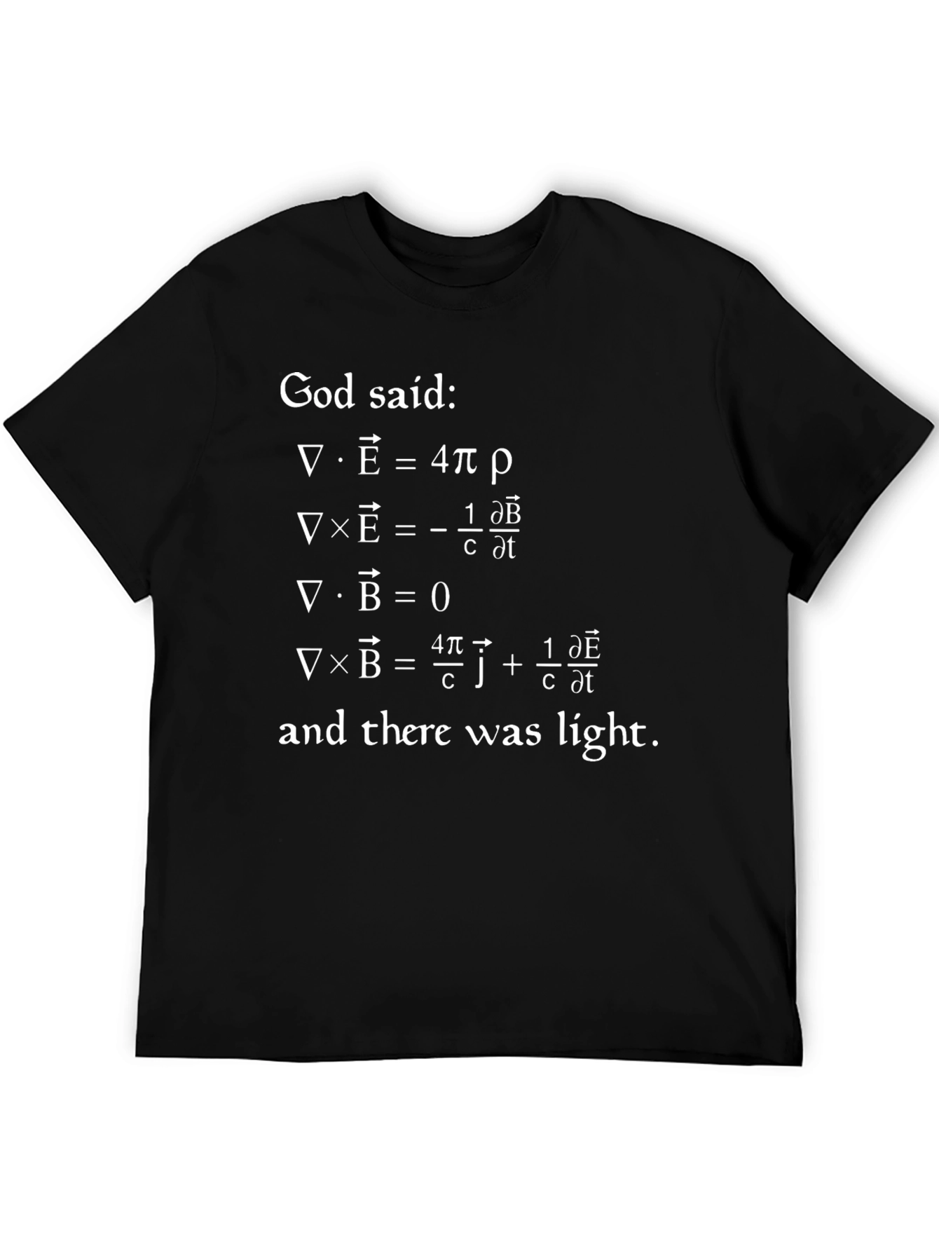 God Said Maxwells Equations Physics T-Shirt