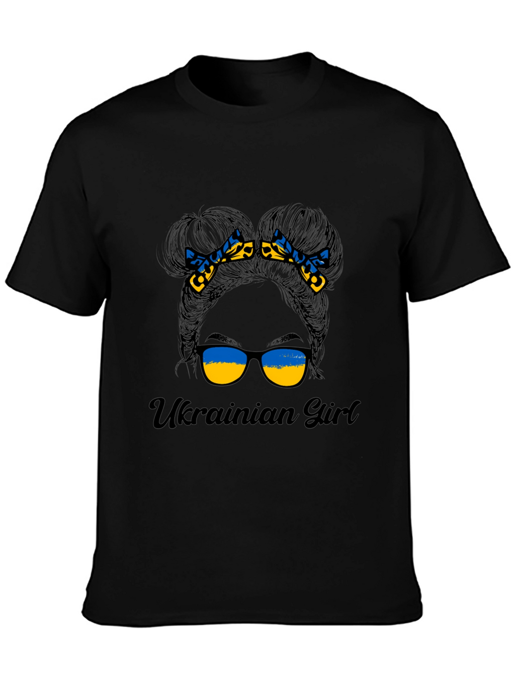 Ukrainian Girl Messy Bun T-Shirt