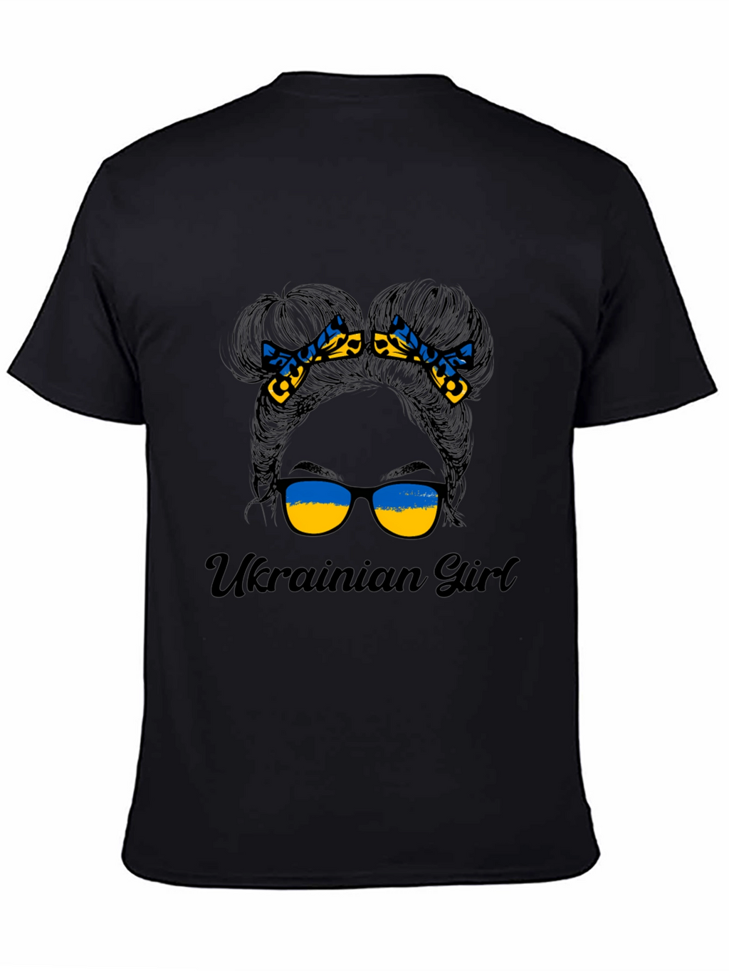 Ukrainian Girl Messy Bun T-Shirt