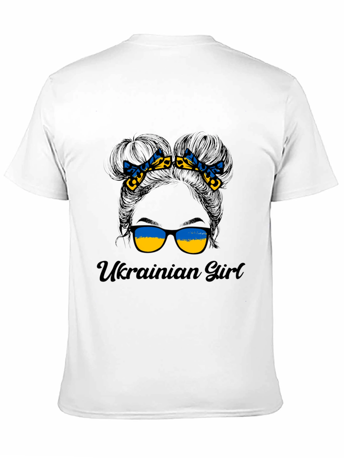 Ukrainian Girl Messy Bun T-Shirt