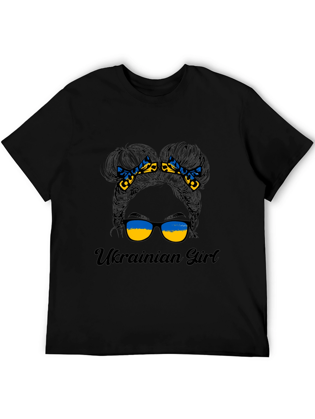 Ukrainian Girl Messy Bun T-Shirt