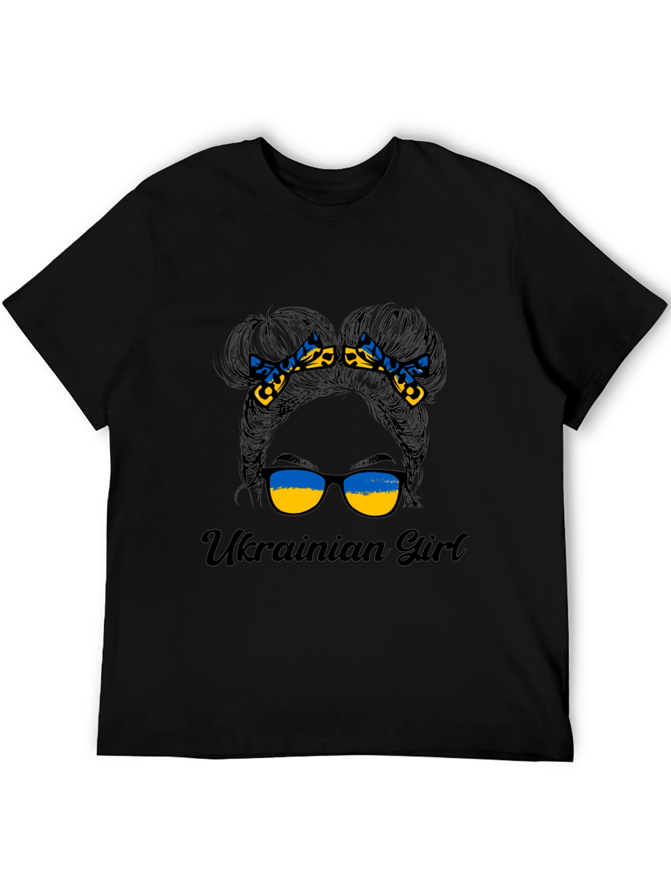 Ukrainian Girl Messy Bun T-Shirt
