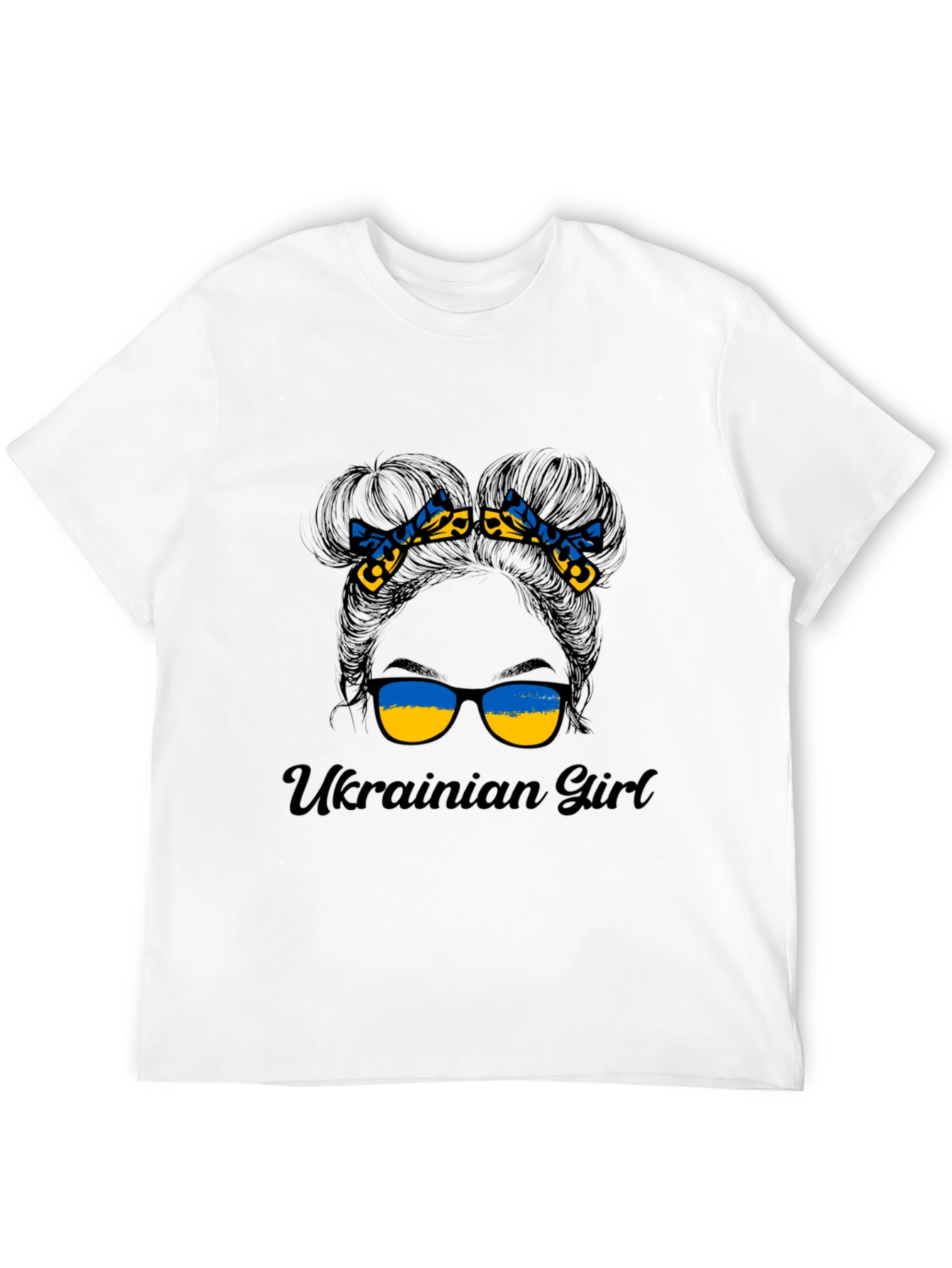 Ukrainian Girl Messy Bun T-Shirt