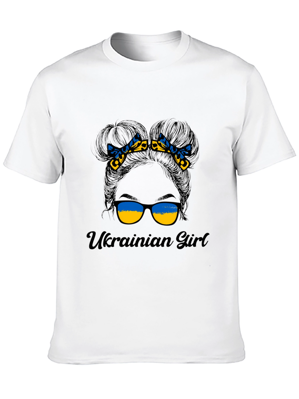 Ukrainian Girl Messy Bun T-Shirt