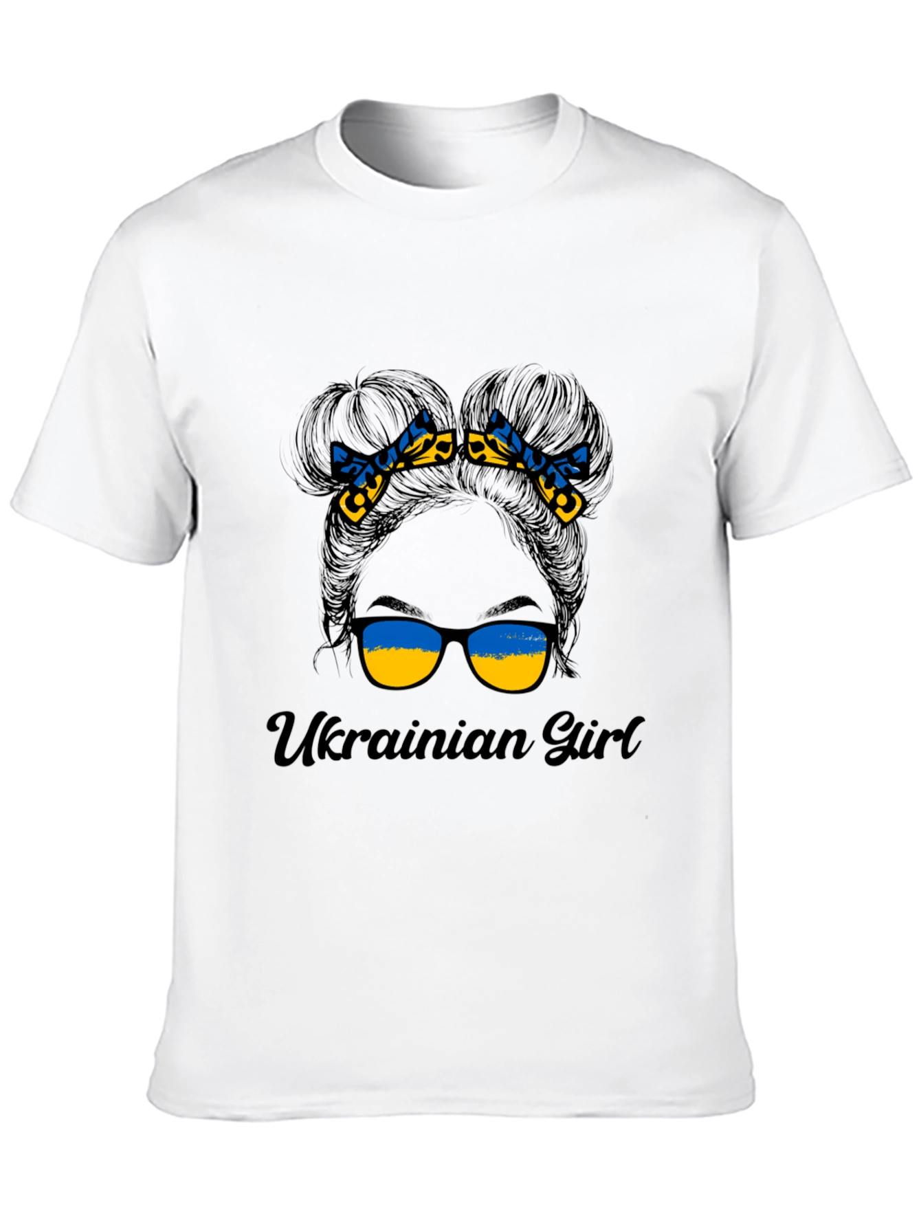Ukrainian Girl Messy Bun T-Shirt