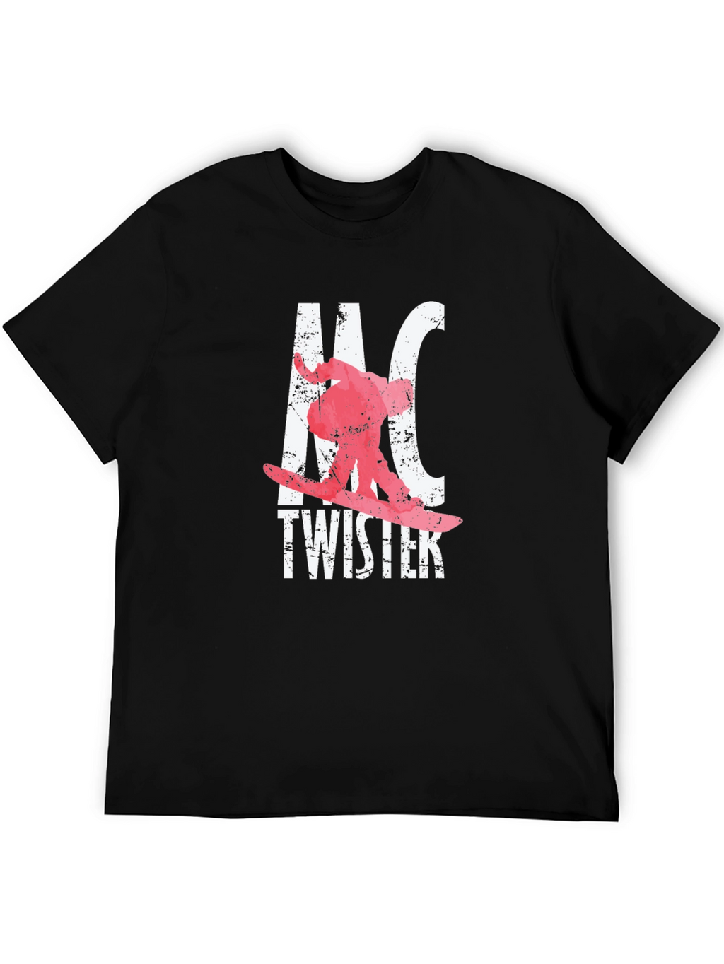 Snowboarder Graphic Black T-Shirt - Ride the Twister!
