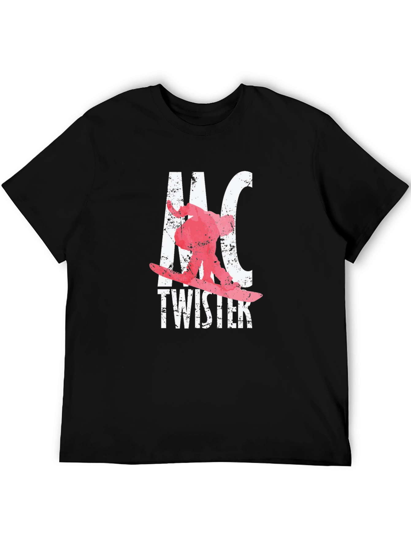 Snowboarder Graphic Black T-Shirt - Ride the Twister!