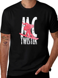 Snowboarder Graphic Black T-Shirt - Ride the Twister!