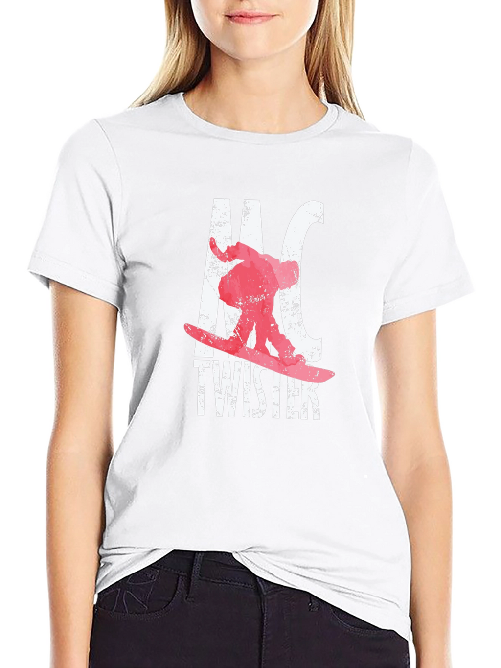 Snowboarder Graphic Black T-Shirt - Ride the Twister!