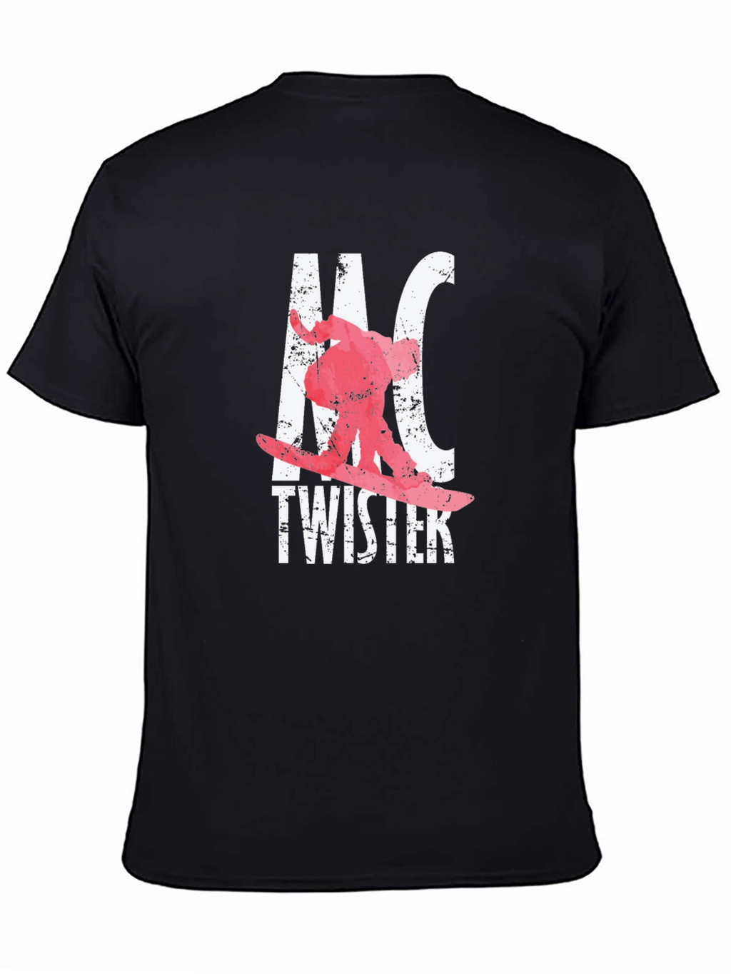 Snowboarder Graphic Black T-Shirt - Ride the Twister!