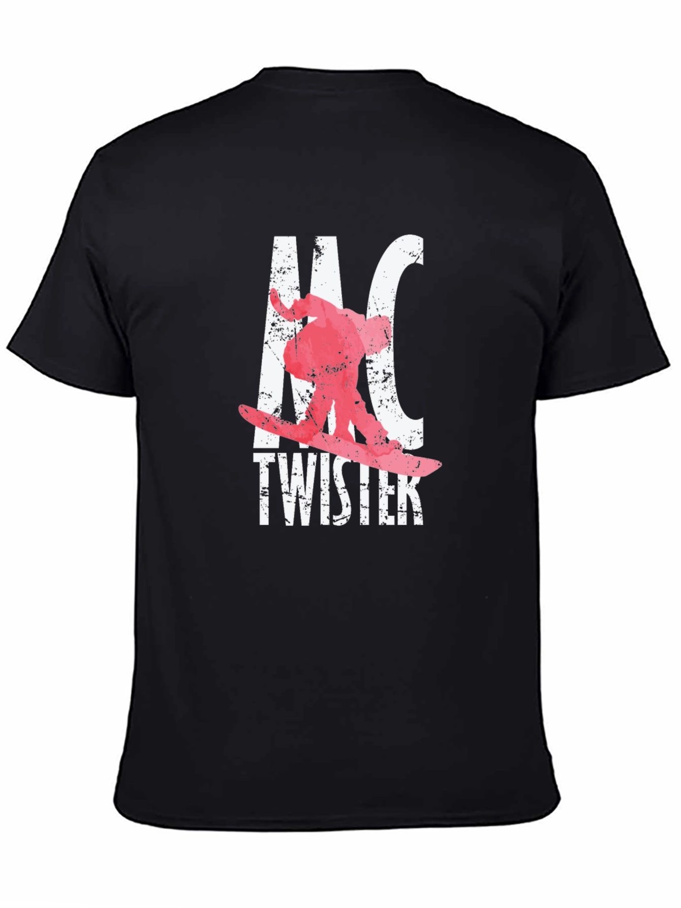 Snowboarder Graphic Black T-Shirt - Ride the Twister!
